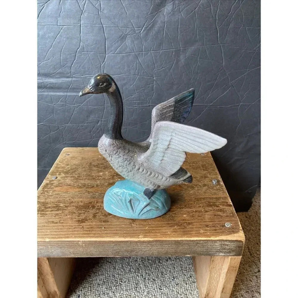 VTG Jarko Zavi Canadian Goose Mates Gray Green Sculpture Figurine Art Pottery - Picture 6 of 6